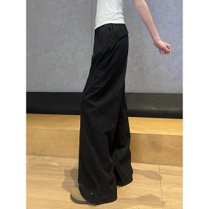 Quần Dài Nylon Nhanh Khô Cho Nam Mùa Hè Mỏng Ống Rộng Quần Dài Ống Đứng Phong Cách Mỹ Cổ Điển Quần Dài Thường Ngày