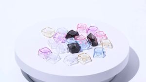 20Pcs Transparent Cute Cat Keycaps PBT 1U Blank MAO Profile for Custom Mechanical Keyboard Modification