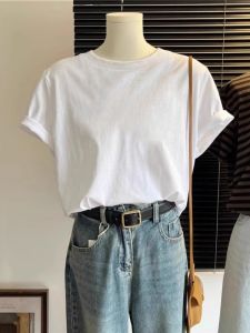 Áo Thun Cotton Cổ Tròn Tay Ngắn Dáng Rộng Phong Cách Mỹ Thường Ngày Mùa Hè Mới Về Cho Cặp Đôi