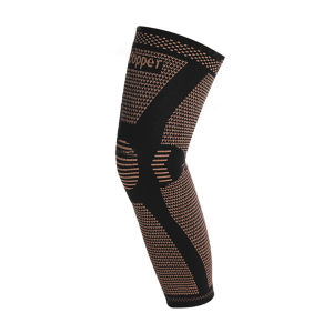 GTUBIKE 1Pcs Copper Long Knitted Compression Knee Braces - Full Leg Compression Sleeves for Men & Women - Support for Exercise ﻿