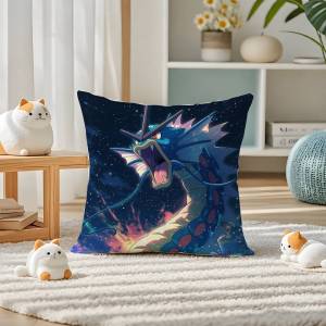 Bandai | Pokemon Lucario Anime Plush Pillow Cover Soft Short Plush Cushion Cover For Sofa Bedroom Home Decor Gift Decoration