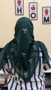 hijab segi empat paris pita kecil bordir terbaru hijab model kekinian bisa cod