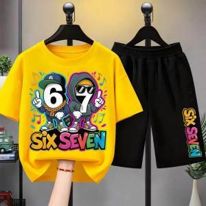 Bandai | 67-piece Boys Short-sleeved Short-pants Set for Summer Childrens Clothing Stylish and Masculine Boys Clothing for Boys.