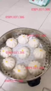 Nồi hấp bánh bao chạy điện size 40cm 3 tầng hấp