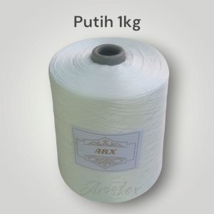 ARISTEX / BENANG OBRAS POLYESTER PUTIH 1KG (1000GRAM)