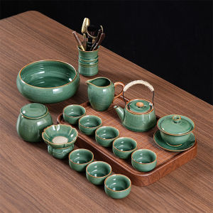 PUQI | Customizable Logo High-end Chinese Style Gongfu Tea Set Ge Kiln Ceramic