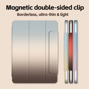 RBP แม่เหล็กคลิปสองด้าน 10.9 นิ้ว สีมีสไตล์ สำหรับ iPad 10th Gen, Air 4, Air 5, 5 10.9 นิ้ว สำหรับ iPad Pro 11, 2022, 2021, 2020, 2018 Mini 6, 8.3 ใหม่ หัวเข็ม คุณประกอบด้วย tablet cases covers