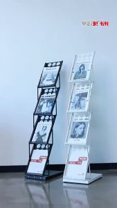A4 aluminum alloy folding document stand single-page catalogue used books newspapers and magazines photo Instagram exhibition display stand