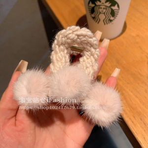 K-style Fall and Winter Fancy Stuffed Grip Cute Campus Zaihuile Back Head Updo Shark Clip Elegant Hair Accessories Barrettes