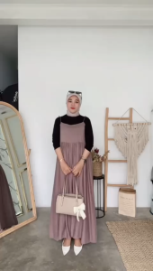 Helora Overall Dress Wanita Terbaru Korean Style