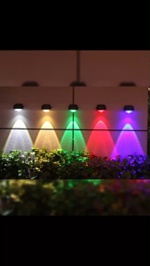 LED Solar Wall Lamp Waterproof Outdoor Light RGB Garden Lights Decoration Light for Street Balcony