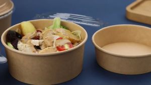 Paper Bowl Salad | Kotak Nasi Kertas | Paper Bowl Kraft Coklat | Paper Bowl 500ml 750ml 1000ml | Paper Rice Bowl | Mangkok Kertas Coklat + Tutup | Paper Anti Minyak