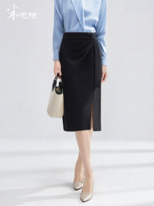 Misoshine | 2026 Autumn New Fashion Versatile Commuter Half Skirt with Pinched and Slit Design Slim Fit