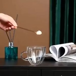 Cốc thủy tinh 2 lớp hình trái tim cách nhiệt dùng uống cà phê trà sữa đa năng dung tích 180ml-240ml tùy chọn