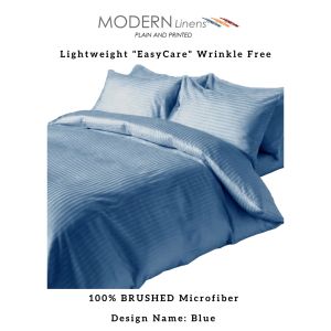 3in1 Bedsheets set 1cm stripes embossed modern linen bedsheet set