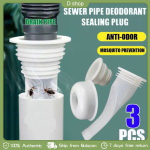 3PCS Bathroom Kitchen Floor Drain Pipe Sewer Anti Odor Seal Ring Washer Sealing Plug