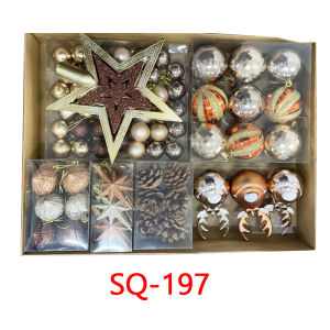 GD Christmas Christmas decorations Tree Top star Christmas ball painted gift box set Christmas tree pendant