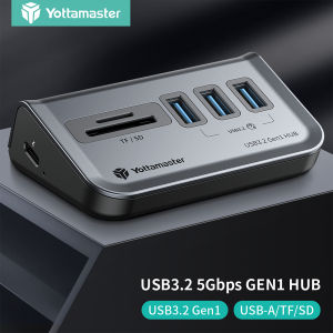 Yottamaster 5Gbps Usb3.2 Gen1 Loại C Hub 4 Cổng 7 Cổng Tốc Độ Cao Đa Chức Năng Mở Rộng trạm nối đầu đọc thẻ USB C HUB cho MacBook Không Khí M1 M2 Bộ chia USB