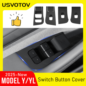 for 2025 2026 Tesla Model Y Juniper Standard Model YL Accessories Window Lift Switch Panel Buttons Cover Door Handle Protector
