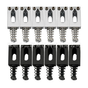 6Pcs/Set Guitar Bridge Saddles Flat Strings Bridge Saddle Tremolo Trem Bridge for Electric Guitar