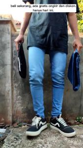 TURUN HARGA - Celana Jeans Pria Lelaki Dewasa Hitam Pensil Slimfit Slim Fit Slimpit Slim Pit Skinny Stretch Street Setrit Strit Karet Melar / Jins Panjang / Jens / Cowok / Murah / Keren / Gaul / Item Polos / Terbaru 2023