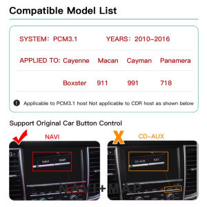 Wireless Carplay Android Auto Module For PCM3.1 Panamera Cayenne Cayman Macan Boxster 911 991 718 AirPlay Mirror Link