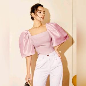 Plain Color Modern Filipiniana Sqaureneck Top Blouse Blazer- XS to Large - xs to large - classy and elegant - premium fabric - excellent quality - fabric from abroad - premium quality - mall quality - multi way to wear - for dress skirt and trou