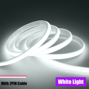 DC12V 24V COB Strip With 2PIN /DC Cable IP67 Waterproof Outdoor Home Decor Flexible Ribbon Rope LED Neon Light 3000K 4000K 6000K