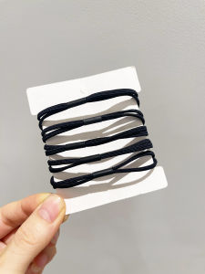 Simple Graceful Black Rubber Band Female Hair Tie High Elasticity Durable Hair Accessories Hair Ring Does Not Hurt Hair Height Ponytail Hair String