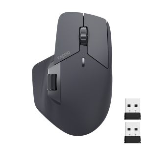 Rapoo | Rapoo MT760L/MT760M Multi-mode Rechargeable Wireless Mouse Ergonomic 4000 DPI Support Up to 4 Devices Bluetooth Mouse