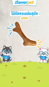 GiGwi กระดูกสุนัข Wooden Antler ไม้กัด ของเล่นหมา กระดูกขัดฟัน Dog Bone CleverPet