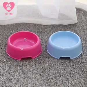 Pet Food Bowls Durable ABS Material Pet Feeder Bowl For Dog Cats Puppy Food Colorful Plastic Bowl