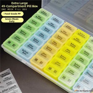 TEKANAI | Elderly Weekly Pill Organizer 7 Meals a Day 49 Slots
