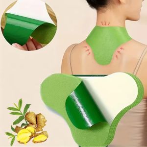 10/100Pcs Wormwood Neck Shoulder Patch Ai Cao Neck Hot Compress Patch Cervical Spine Heat Pad Long-Lasting Warm Neck Pad