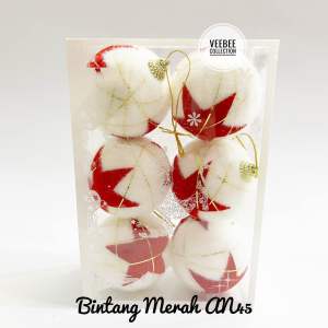 Bola natal 6cm Bahan gabus 362-AN45-AN44/mainan pohon natal 120-180cm/aksesories natal/ ornament natal