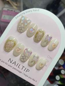 เล็บปลอมเจล ทรงอัลมอนด์สั้น แถมฟรีกาว/ตะไบทุกชุด