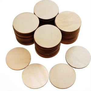 3 mm Thick Round Wooden Board Square Unfinished Wood Slices Blank Wooden Cut Out Square Wooden Board