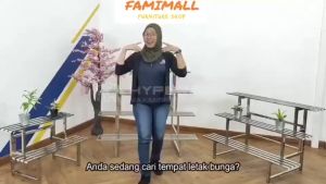 Stainless Steel Flower Rack Indoor/Outdoor Metal Plant Rack Ladder Flower Stand For Balcony Garden Yard