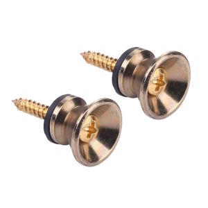 2pcs Guitar Pegs for Acoustic Electric Bass Ukulele Guitar Strap Buckle Button Lock Pins Metal End Locking Parts Accessories