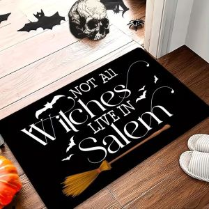 VIKAMA Gothic Phù Thủy Halloween Thảm Chùi Chân Thấm Hút Chống Trơn Trượt Trong Nhà Thảm Cho Lối Vào Hành Lang Phòng Tắm Trang Trí Nhà Ngày Lễ Thảm