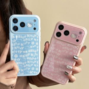 Sanrio | Cute Cartoon Mini Sanrio Hello Kitty Lens Gloss Protection Phone Case For iphone 17 16 15 Pro Max 17 Pro Shockproof Back Cover