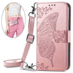 Redmi Note15/14 Pro/13/12 pro Female Version Flip Cover Anti-Fall PU Leather Phone Case with Crossbody Strap Turbo 4 Compatible