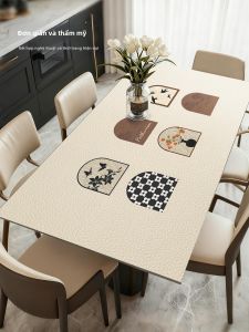 LUOYOUTE | Luxury Leather Tablecloth with Water-Resistant Oil-Resistant Heat-Resistant and Wash-Free Protection