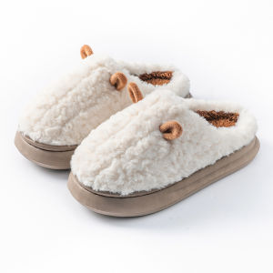Womens Winter Slippers - Plush Fleece-Lined House Shoes Warm Indoor/Outdoor Cotton Slippers with Non-Slip Sole