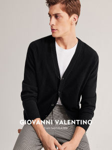 GIOVANNI VALENTINO | Áo Cardigan Nam Cổ V Mùa Thu