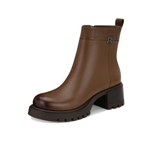 Waterproof Slip-Resistant Calf Leather Platform Boots