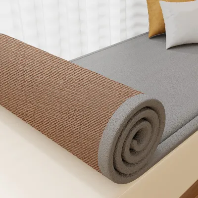 New 2025 Window Seat Cushion Bamboo Mat Bedroom Sponge Tatami Floor Seat Pad Modern Simple Style Home Fabric Window Bench Pad