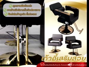 เก้าอี้ร้านเสริมสวย เก้าอี้ร้านทำผม เบาะหนังระดับไฮเอนด์ การปรับระดับไฟฟ้า สวยที่สุด
