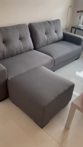 L Shape Sofa / 4 seater Sofa / Sofa with Stool / HDB Sofa / House Rental Sofa / Fabric Sofa / Office Sofa Flexidesignx TOMO