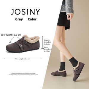 Josiny | Fleece Insulation Birkenstock Shoe with Dual Buckles